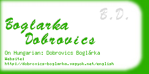 boglarka dobrovics business card